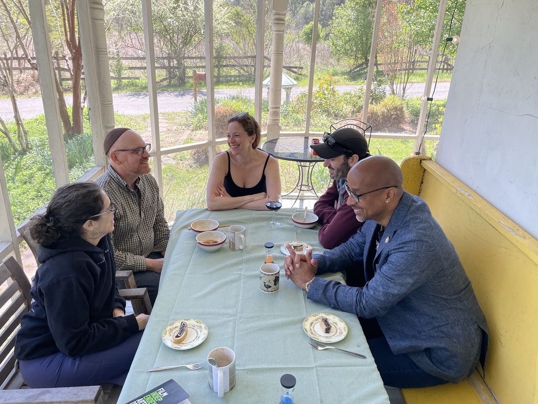 Group gathered around the table