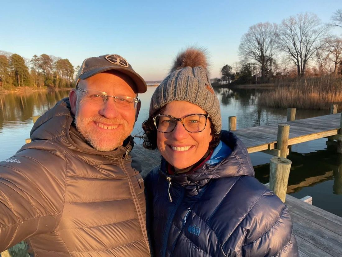 Devora and Jason Kimelman-Block at the Wicomico River